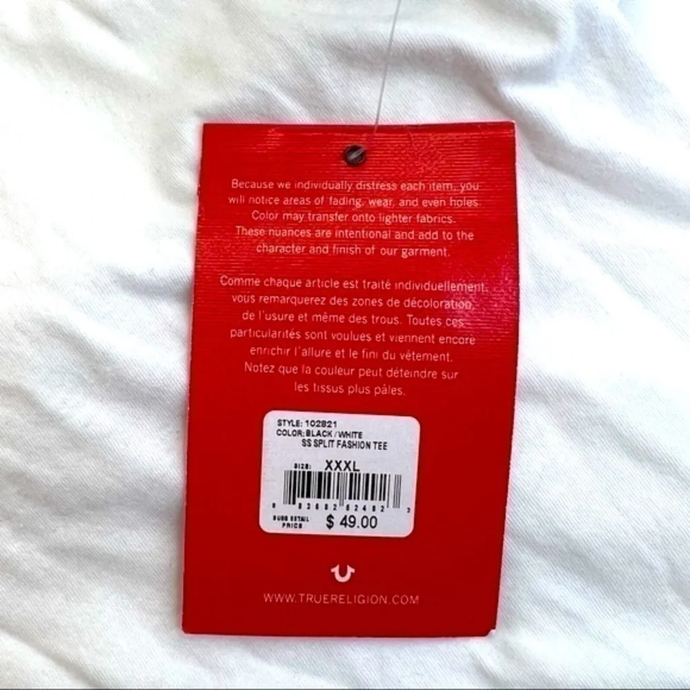 True Religion World Tour Split Fashion Tee Shirt